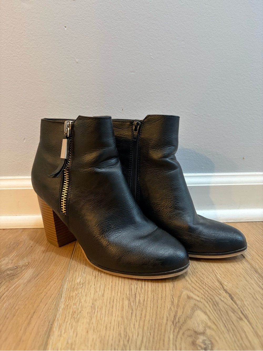 Black Block Heel Ankle Boots